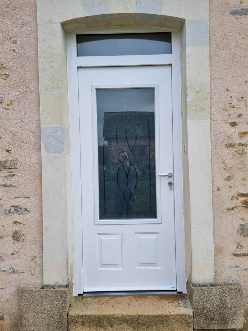 Porte aluminium Kline avec imposte