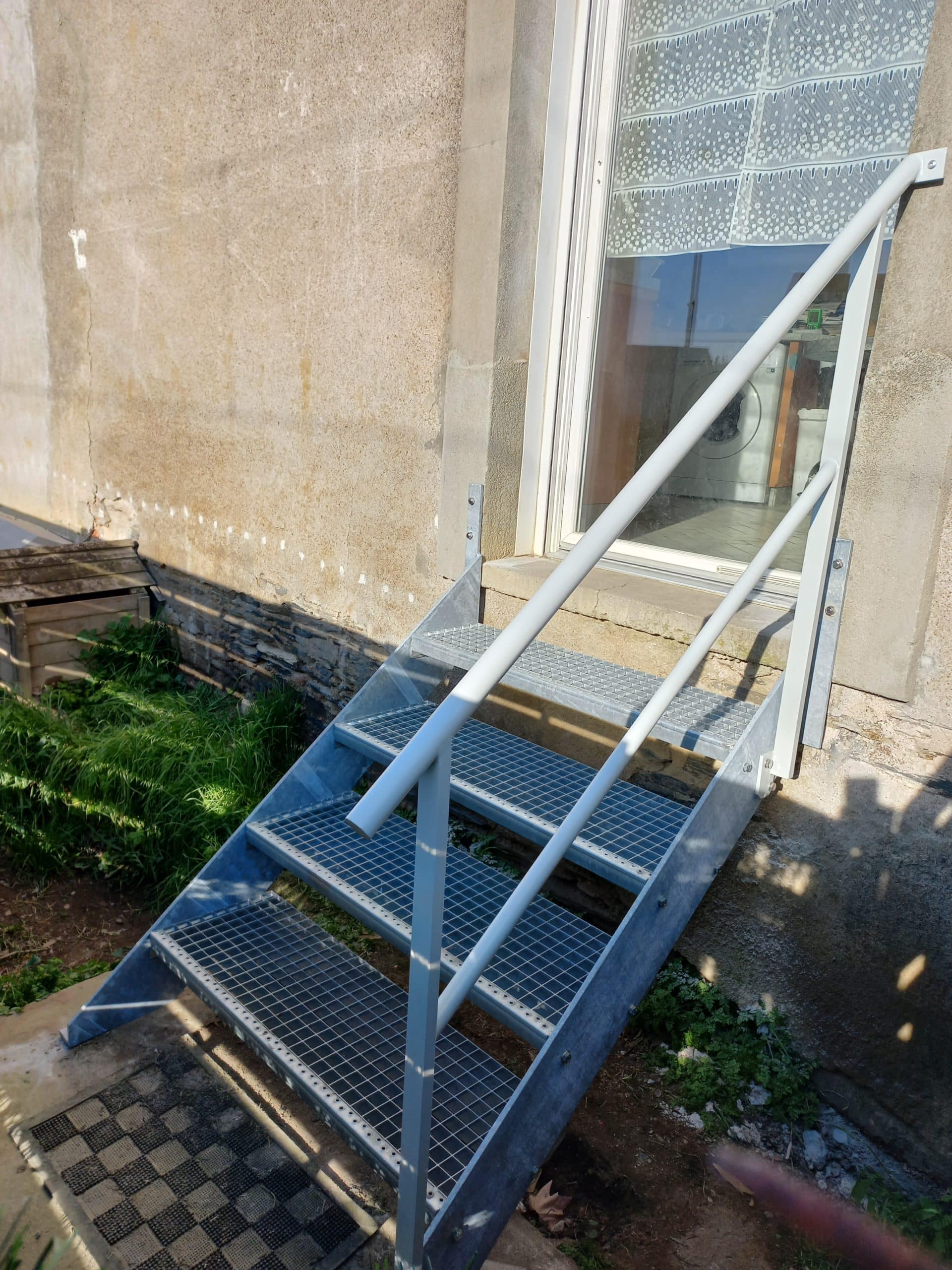 Escalier Métallique en acier galva 4 marches