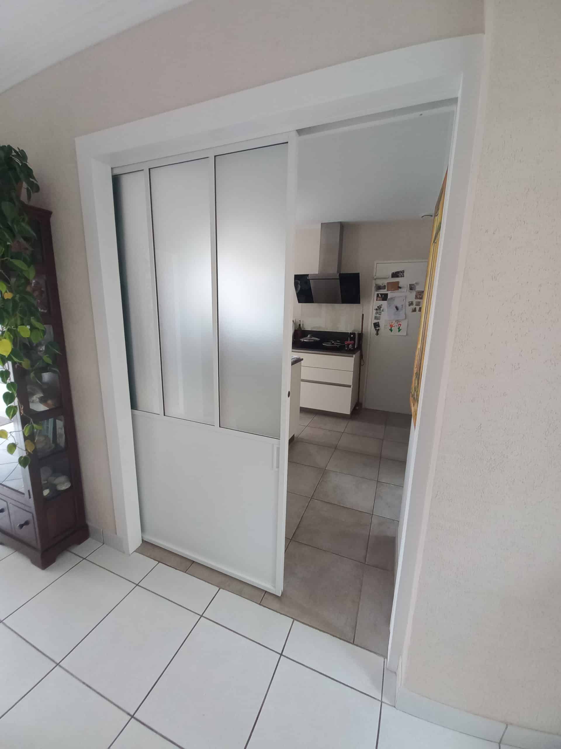 Porte type verrière coulissante aluminium_open