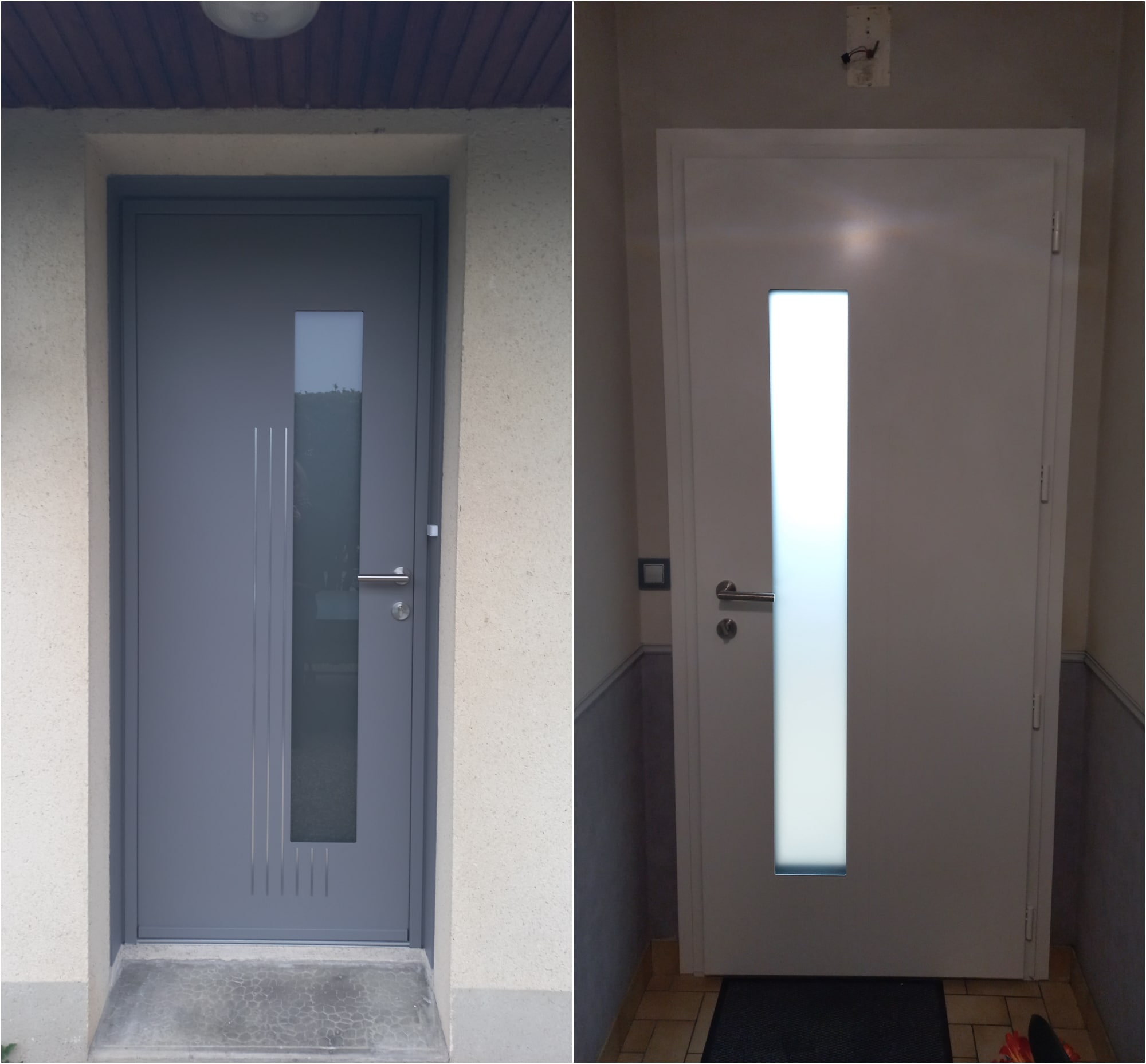 porte aluminium Mhajong RAL9007