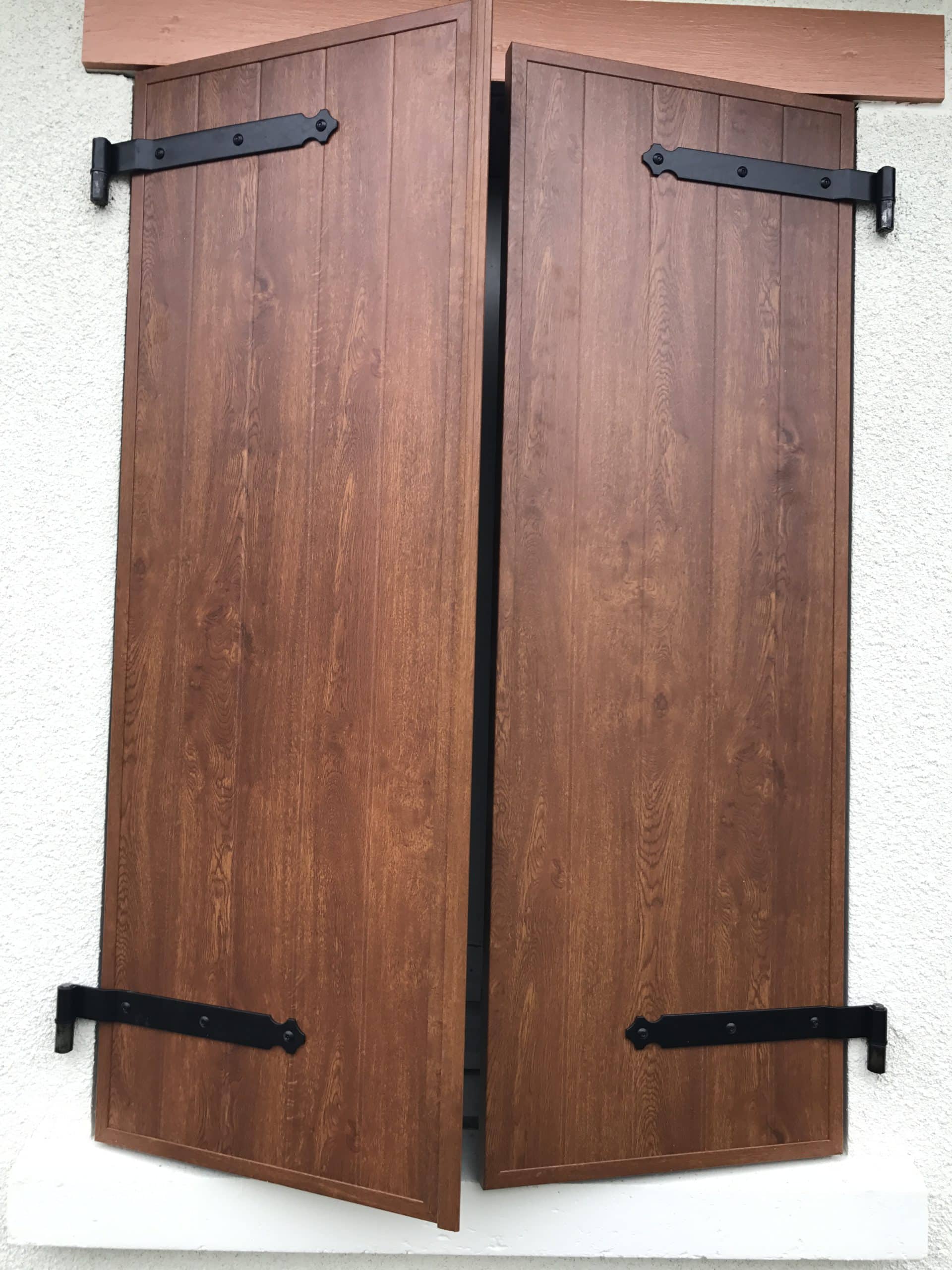 Volet pvc plaxé ton bois